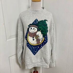 Vintage Snowman Crewneck Sweatshirt
